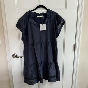 Marie Oliver Day Dress. Oxford Grey. Size Large. NWT.